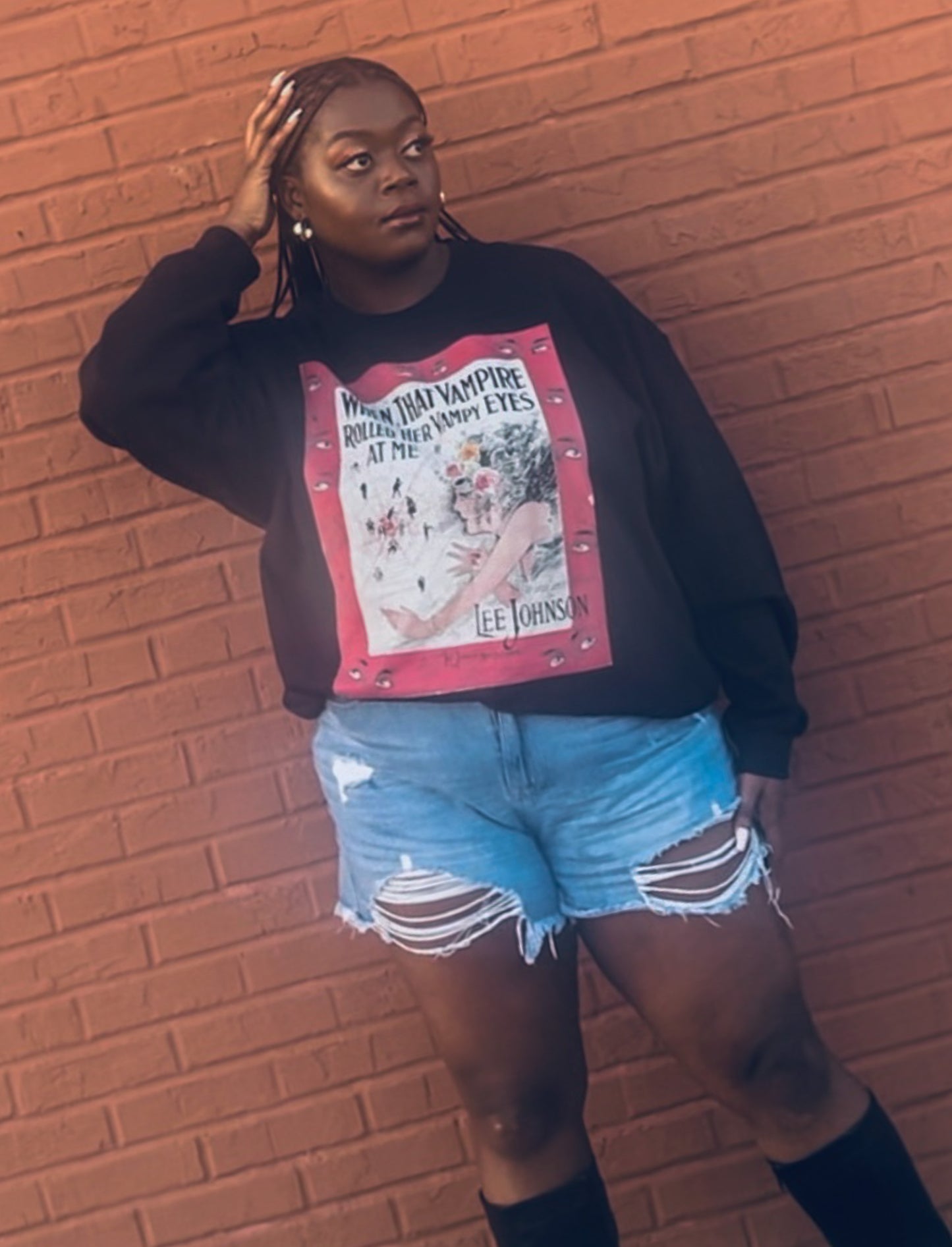 Vampy Eyes Vixen Sweatshirt *Made To Order*