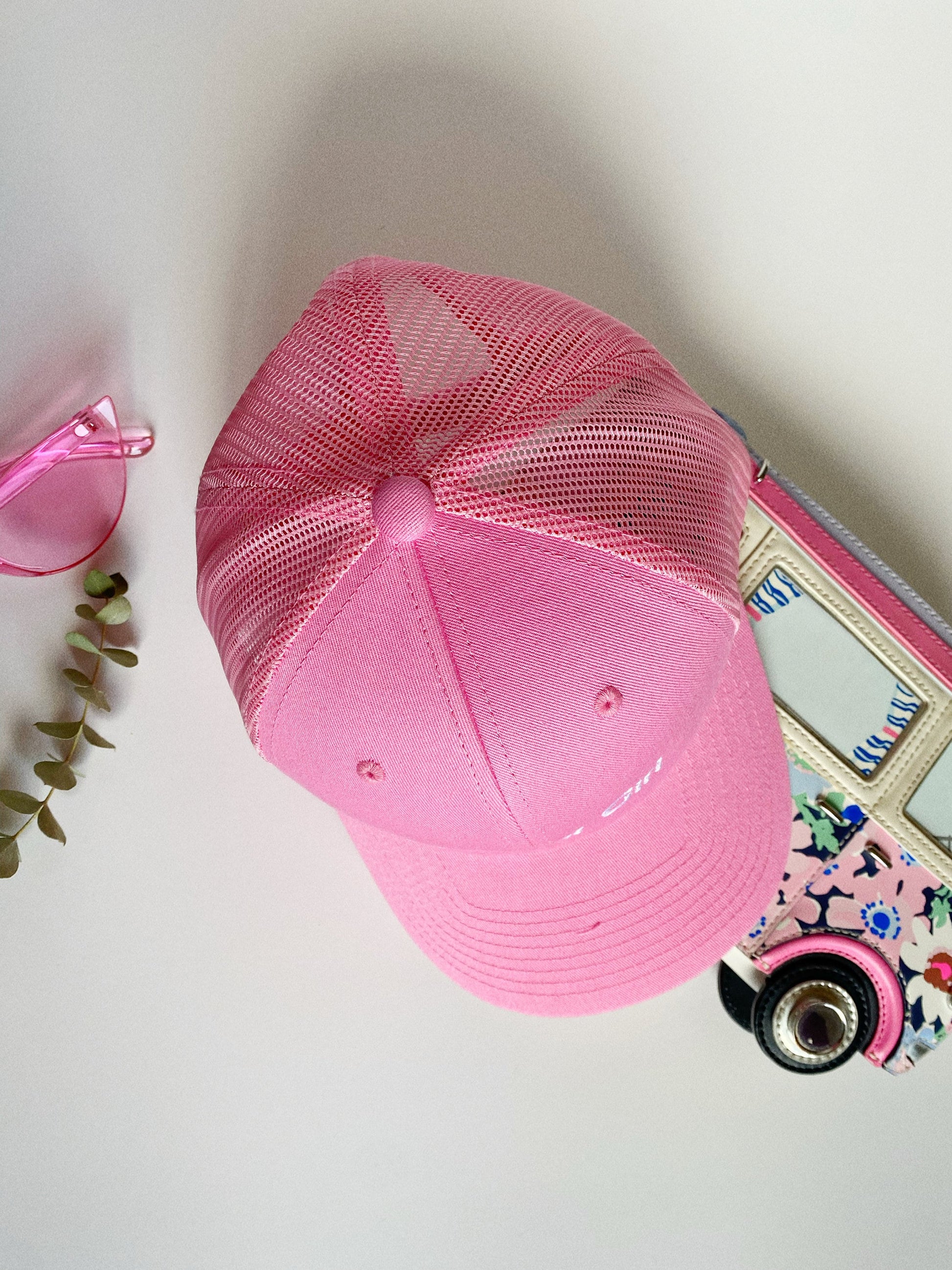 Material Girl Trucker Cap, 90's Girl Cap, Pink Beach Women's Hat, Retro Love, 1990's Throwback